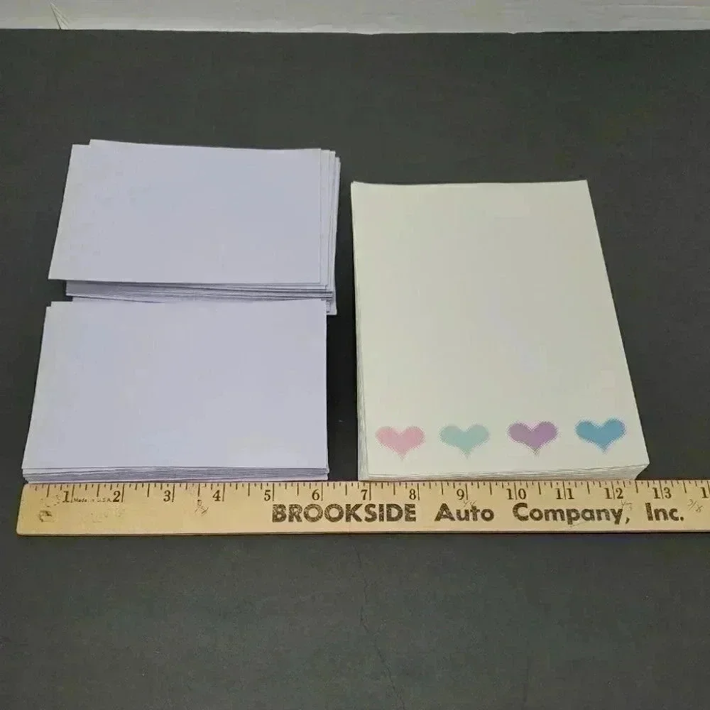Vintage 1988 Royal Stationery Pastel Hearts Printed Sheets and Envelopes